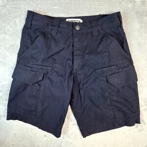 First Tactical Mens Cargo Military Shorts Sz 32 Blue Rip Stop